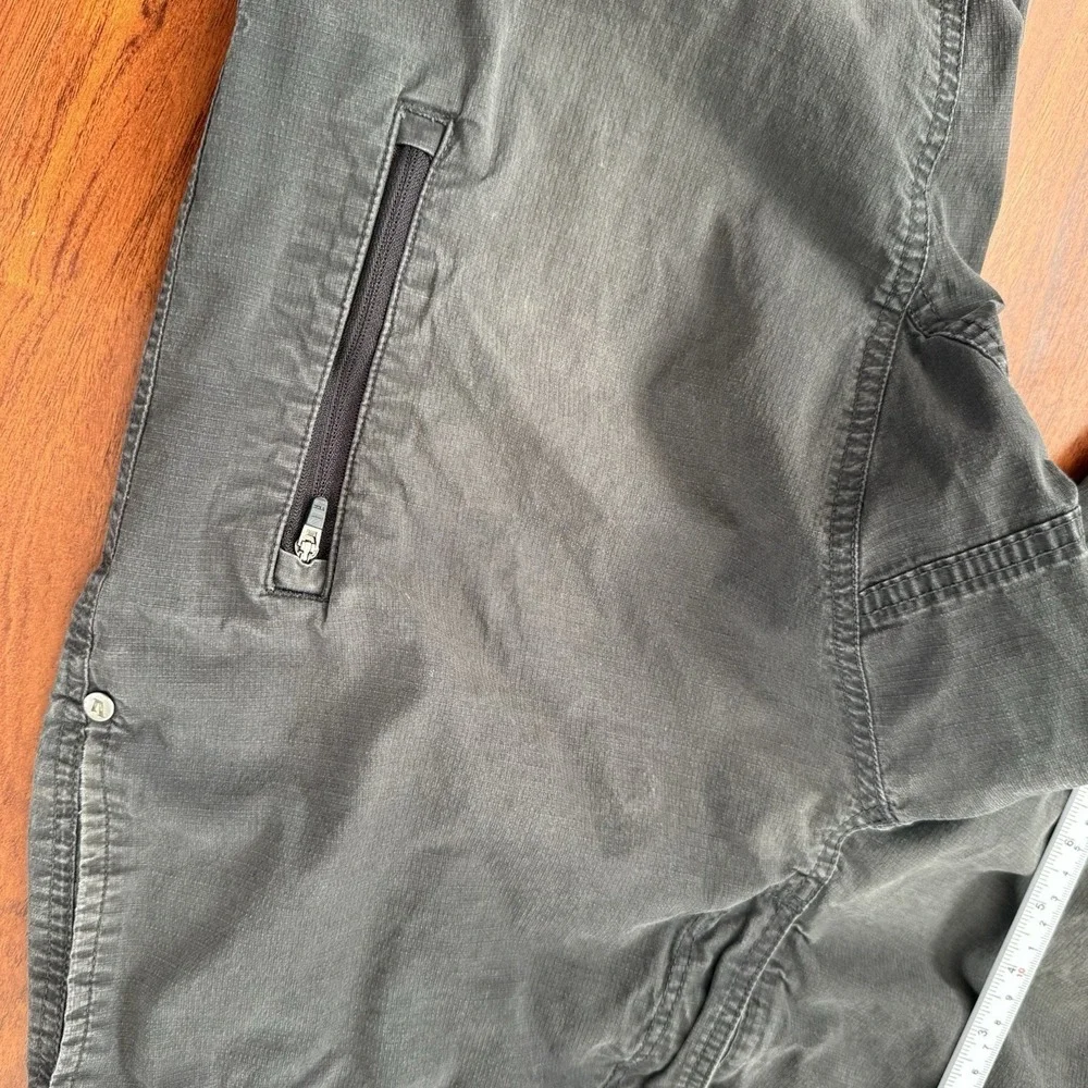 Vuori Ripstop Pants Sz L 32x30.5 Grey Ripstop Climber Hiking Drawstring Plz See